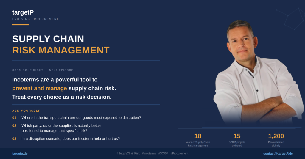 Incoterms. Supply Chain Risk Management